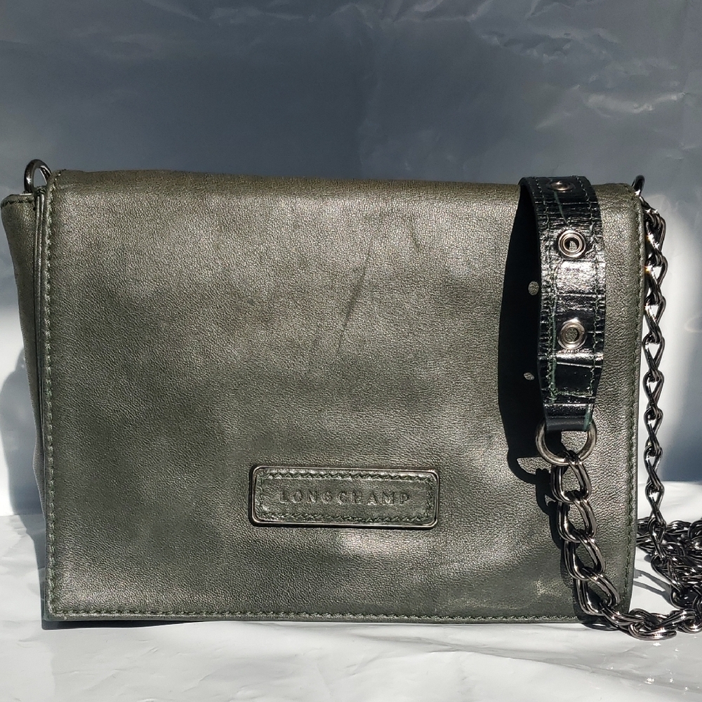 Longchamp Dark Green Crossbody Bag
